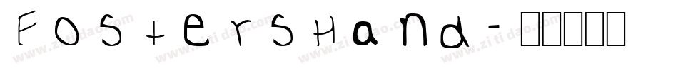 FostersHand字体转换