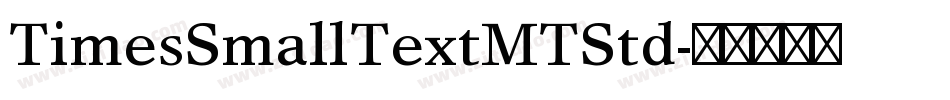 TimesSmallTextMTStd字体转换