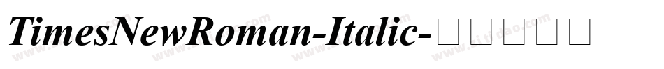 TimesNewRoman-Italic字体转换