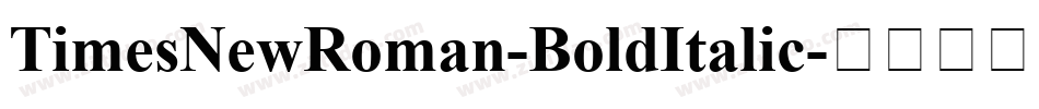 TimesNewRoman-BoldItalic字体转换