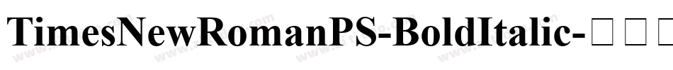 TimesNewRomanPS-BoldItalic字体转换