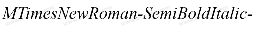 MTimesNewRoman-SemiBoldItalic字体转换