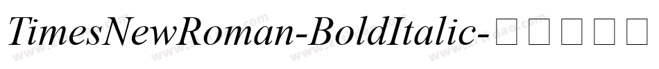 TimesNewRoman-BoldItalic字体转换