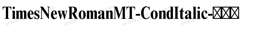 TimesNewRomanMT-CondItalic字体转换