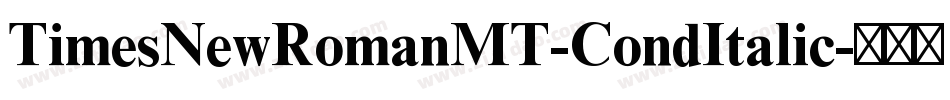 TimesNewRomanMT-CondItalic字体转换