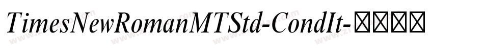 TimesNewRomanMTStd-CondIt字体转换