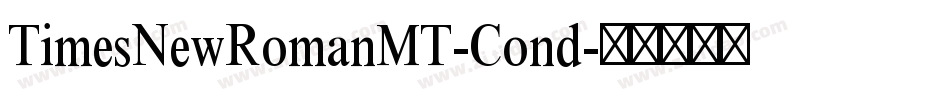 TimesNewRomanMT-Cond字体转换
