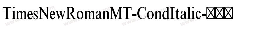 TimesNewRomanMT-CondItalic字体转换