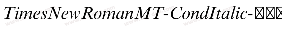 TimesNewRomanMT-CondItalic字体转换