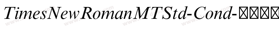 TimesNewRomanMTStd-Cond字体转换
