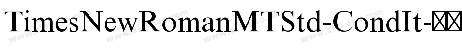 TimesNewRomanMTStd-CondIt字体转换