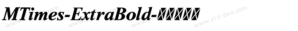 MTimes-ExtraBold字体转换