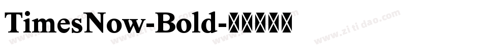 TimesNow-Bold字体转换