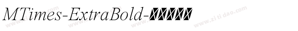 MTimes-ExtraBold字体转换
