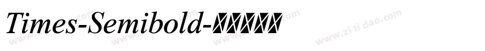 Times-Semibold字体转换