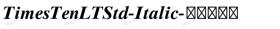 TimesTenLTStd-Italic字体转换