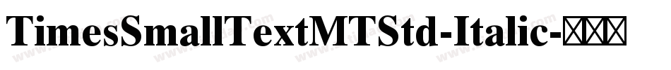 TimesSmallTextMTStd-Italic字体转换