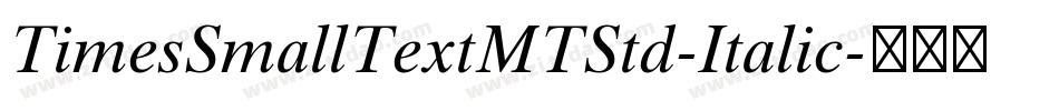 TimesSmallTextMTStd-Italic字体转换