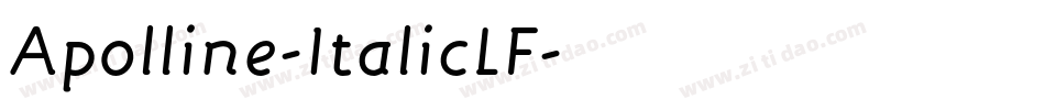 Apolline-ItalicLF字体转换
