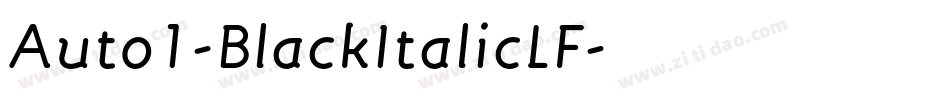 Auto1-BlackItalicLF字体转换