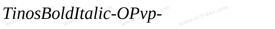 TinosBoldItalic-OPvp字体转换