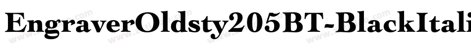 EngraverOldsty205BT-BlackItalic字体转换