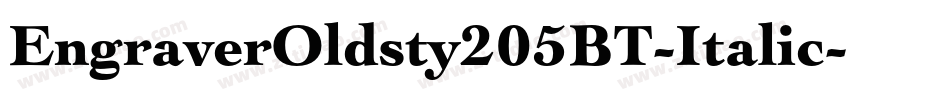 EngraverOldsty205BT-Italic字体转换