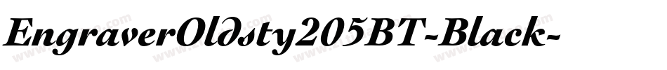 EngraverOldsty205BT-Black字体转换