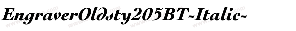 EngraverOldsty205BT-Italic字体转换