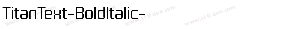 TitanText-BoldItalic字体转换