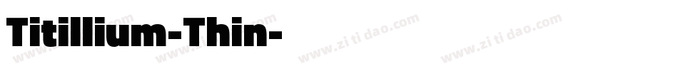 Titillium-Thin字体转换