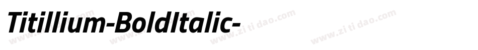 Titillium-BoldItalic字体转换