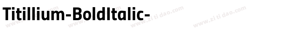 Titillium-BoldItalic字体转换