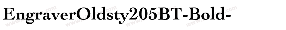 EngraverOldsty205BT-Bold字体转换