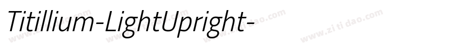 Titillium-LightUpright字体转换