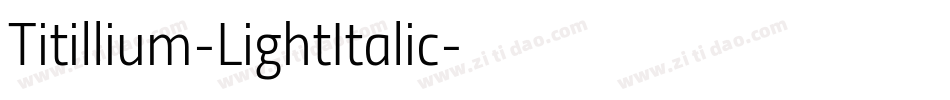 Titillium-LightItalic字体转换
