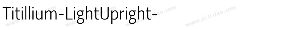 Titillium-LightUpright字体转换