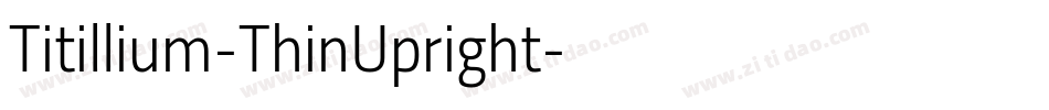 Titillium-ThinUpright字体转换