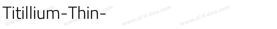 Titillium-Thin字体转换