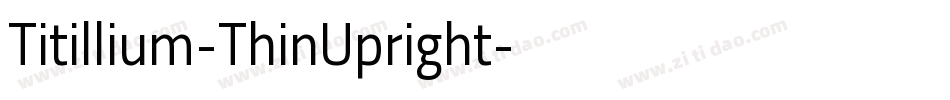 Titillium-ThinUpright字体转换
