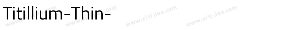 Titillium-Thin字体转换