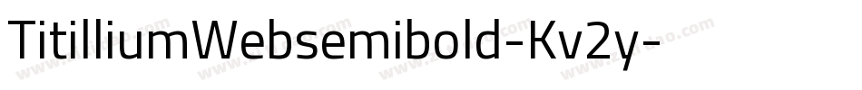 TitilliumWebsemibold-Kv2y字体转换
