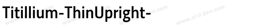 Titillium-ThinUpright字体转换