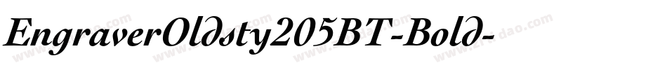 EngraverOldsty205BT-Bold字体转换