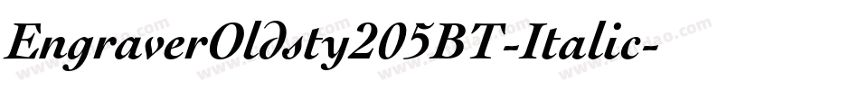 EngraverOldsty205BT-Italic字体转换