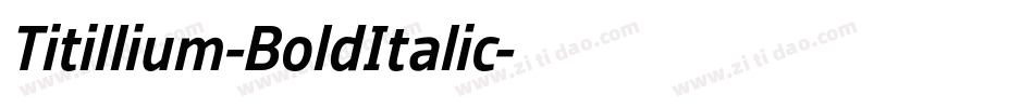 Titillium-BoldItalic字体转换