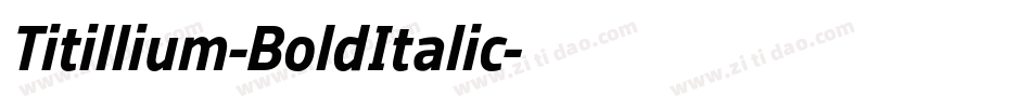 Titillium-BoldItalic字体转换