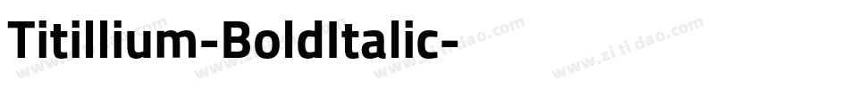 Titillium-BoldItalic字体转换