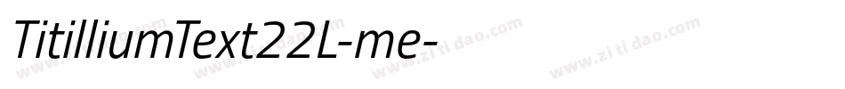TitilliumText22L-me字体转换