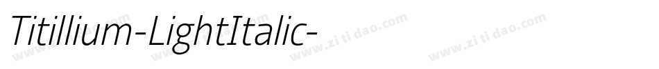 Titillium-LightItalic字体转换